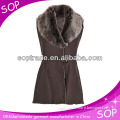 Fashion leather rabbit fur vest from china